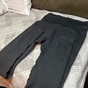 Seamless wide band waist sports leggings